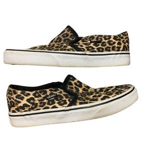 Vans Slip-On Skate Shoe - Leopard Print size 6.5 Womens